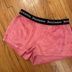 Juicy Couture Pink Velour Shorts